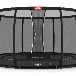 BERG Champion InGround 380 Grå + Safety Net Deluxe - Trampolin Cirkulær - 380 cm