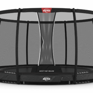 BERG Elite InGround 380 Grå + Safety Net Deluxe - Trampolin Cirkulær - 380 cm