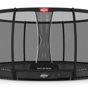 BERG Elite InGround 430 Grå + Safety Net Deluxe - Trampolin Cirkulær - 430 cm