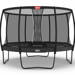 BERG Elite Regular 380 Grå + Safety Net Deluxe - Trampolin Cirkulær - 380 cm