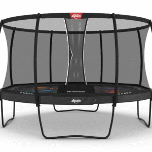 BERG Elite Regular 430 Grå Levels + Safety Net Deluxe - Trampolin Cirkulær - 430 cm