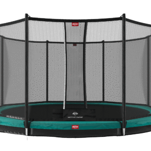 BERG Favorit InGround 380 Grøn + Safety Net Comfort - Trampolin Cirkulær - 380 cm