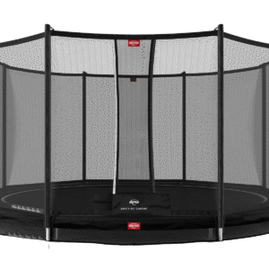 BERG Favorit InGround 380 Sort + Safety Net Comfort - Trampolin Cirkulær - 380 cm