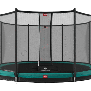 BERG Favorit InGround 430 Grøn + Safety Net Comfort - Trampolin Cirkulær - 430 cm