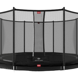 BERG Favorit InGround 430 Sort + Safety Net Comfort - Trampolin Cirkulær - 430 cm