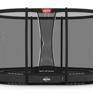 BERG Grand Champion InGround 350 Grå + Safety Net Deluxe - Trampolin Oval - 350 x 250 cm
