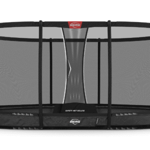 BERG Grand Champion InGround 470 Grå + Safety Net Deluxe - Trampolin Oval - 470 x 310 cm