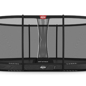 BERG Grand Champion InGround 520 Grå + Safety Net Deluxe - Trampolin Oval - 520 x 345 cm