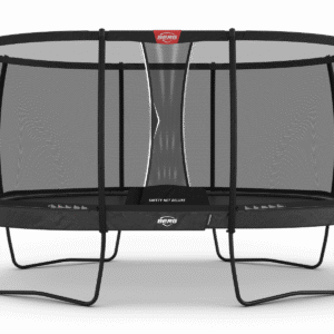 BERG Grand Champion Regular 470 Grå + Safety Net Deluxe - Trampolin Oval - 470 x 310 cm