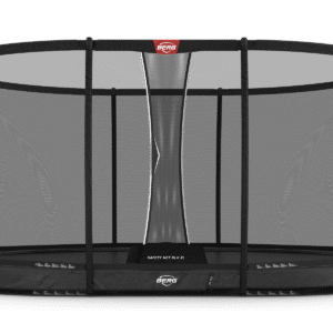 BERG Grand Elite InGround 520 Grå + Safety Net DLX XL - Trampolin Oval - 520 x 345 cm