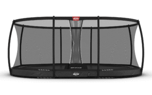 BERG Grand Elite InGround 520 Grå + Safety Net Deluxe - Trampolin Oval - 520 x 345 cm
