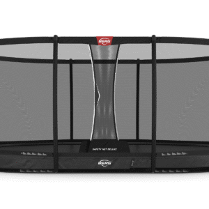 BERG Grand Elite InGround 520 Grå + Safety Net Deluxe - Trampolin Oval - 520 x 345 cm