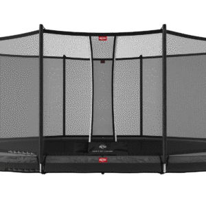 BERG Grand Favorit InGround 520 Grå + Safety Net Comfort - Trampolin Oval - 520 x 345 cm