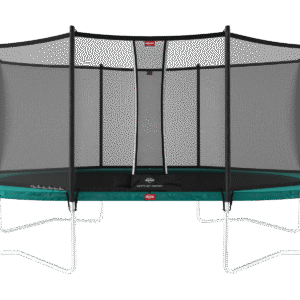 BERG Grand Favorit Regular 520 Grøn + Safety Net Comfort - Trampolin Oval - 520 x 345 cm