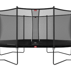 BERG Grand Favorit Regular 520 Sort + Safety Net Comfort - Trampolin Oval - 520 x 345 cm