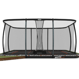BERG SPORTS Ultim Pro Bouncer FlatGround 5x5 + Safety Net XL - Trampolin Rektangulær - 500 x 500 cm