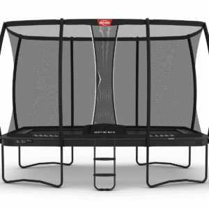 BERG Ultim Champion Regular 410 Grå + Safety Net DLX XL - Trampolin Rektangulær - 410 x 250 cm