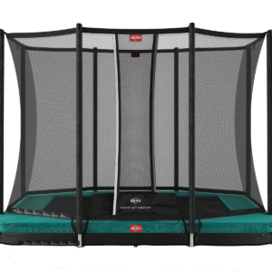 BERG Ultim Favorit InGround 280 Grøn + Safety Net Comfort - Trampolin Rektangulær - 280 x 190 cm