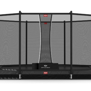 BERG Ultim Favorit InGround 410 Grå + Safety Net Comfort - Trampolin Rektangulær - 410 x 250 cm