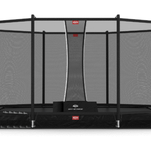 BERG Ultim Favorit InGround 410 Sort + Safety Net Comfort - Trampolin Rektangulær - 410 x 250 cm
