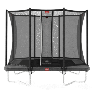 BERG Ultim Favorit Regular 280 Grå + Safety Net Comfort - Trampolin Rektangulær - 280 x 190 cm