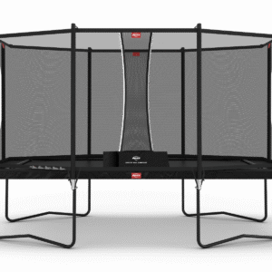 BERG Ultim Favorit Regular 410 Sort + Safety Net Comfort - Trampolin Rektangulær - 410 x 250 cm