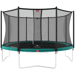 BERG Favorit Regular 380 Grøn + Safety Net Comfort - Trampolin Cirkulær - 380 cm