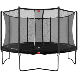 BERG Favorit Regular 380 Sort + Safety Net Comfort - Trampolin Cirkulær - 380 cm