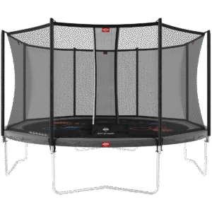 BERG Favorit Regular 430 Grå Levels + Safety Net Comfort - Trampolin Cirkulær - 430 cm