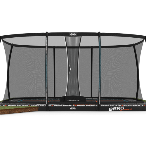 BERG SPORTS Ultim Pro Bouncer FlatGround 500 + Safety Net XL