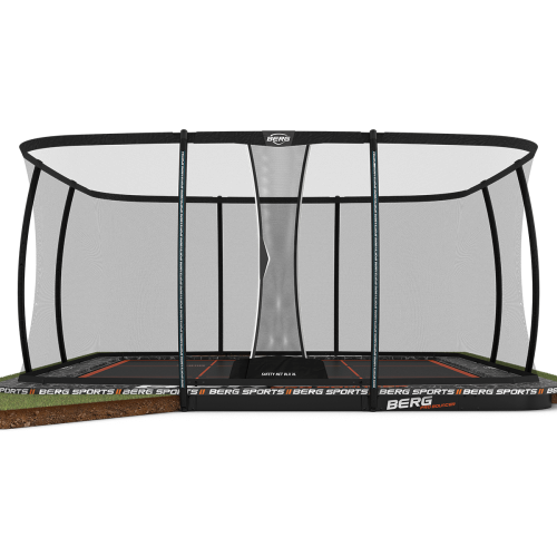 BERG SPORTS Ultim Pro Bouncer FlatGround 5x5 + Safety Net XL